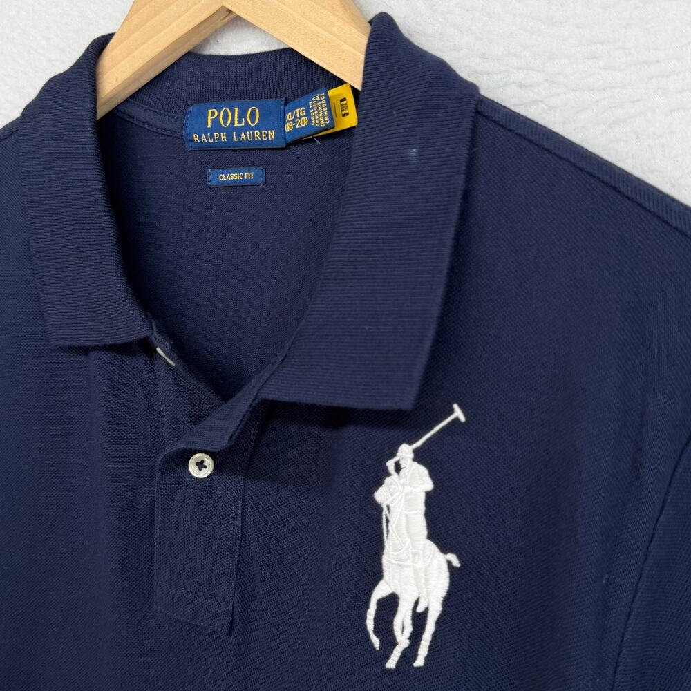 POLO RALPH LAUREN Shirt Boys XL (18-20) Classic Fit Big Pony Teen Cotton Blue - Picture 2 of 13